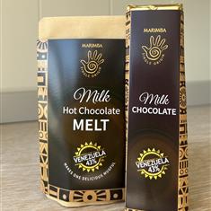 Hot Chocolate &amp; Milk Chocolate Bar Gift Bag