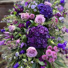Purples &amp; Lilacs Casket Spray