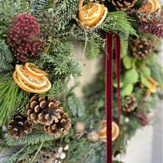 Oranges &amp; Cones Wreath