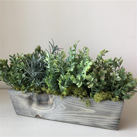 Faux Herb Trough